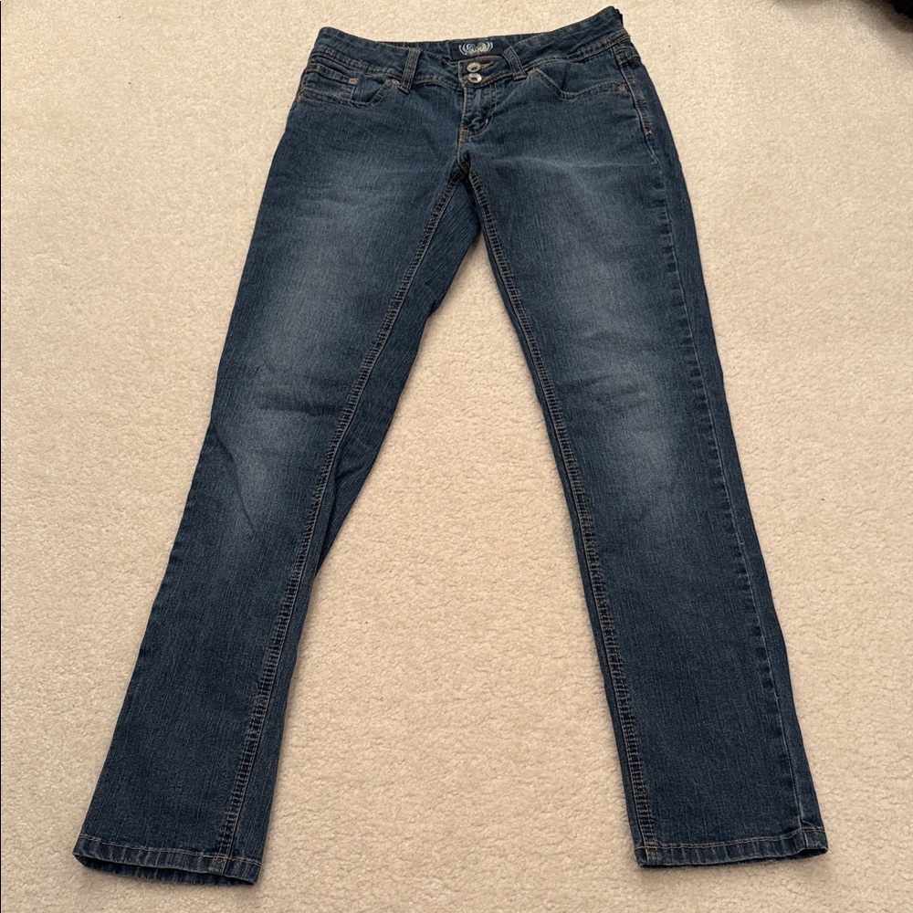 Angels Jeans Dark Blue Straight Leg Women's Jeans